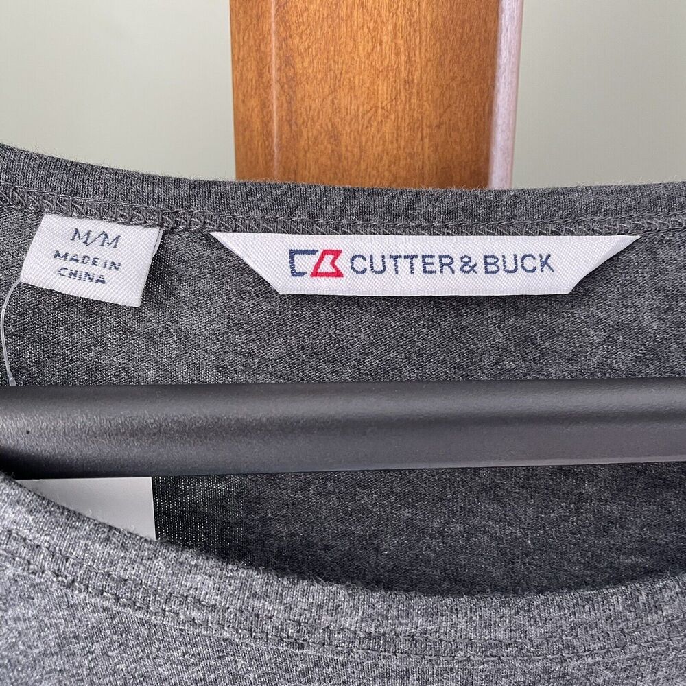 Ole Miss Cutter & Buck Medium Long Sleeve Men’s Tee Blue & Gray With Logo NWT - Picture 4 of 8
